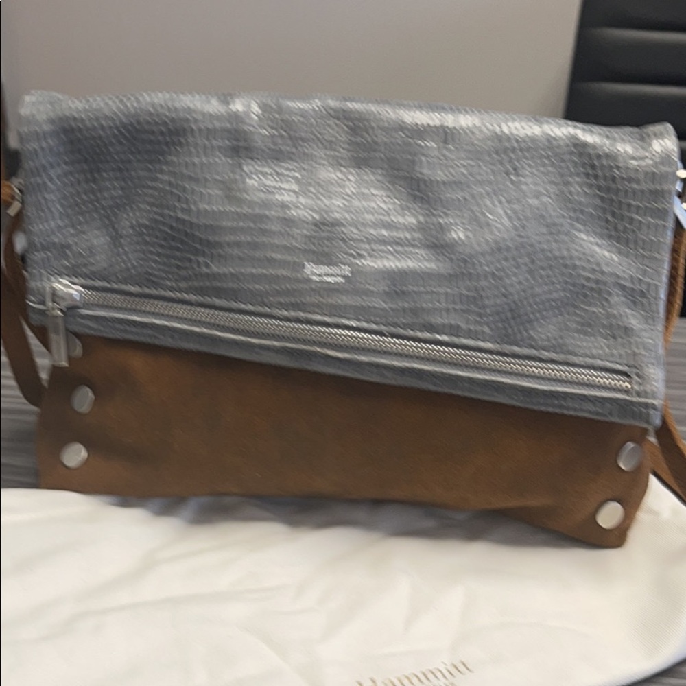 Beautiful Hammitt VIP Large Slate Tejus Arches Buffed leather crossbody.